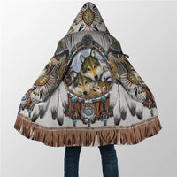 Winter Men For Women Hooded Cloak Native Spirit Wolf 3D All Over Prined Fleece wind breaker Warm Hood Cloak