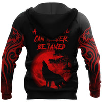 Beautiful The Red Moon Wolf 3D All Over Printed Men Hoodie Autumn Unisex Sweatshirt Zip Pullover Casual Streetwear KJ462