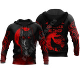 Beautiful The Red Moon Wolf 3D All Over Printed Men Hoodie Autumn Unisex Sweatshirt Zip Pullover Casual Streetwear KJ462
