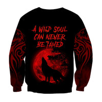 Beautiful The Red Moon Wolf 3D Hoodie Autumn Sweatshirt Zip Pullover  Streetwear KJ462