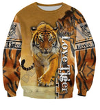Beautiful Love Tiger 3D All Over Printed Unisex Deluxe Hoodie Men Sweatshirt Zip Pullover Casual Jacket Tracksuit DW0306