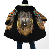Winter coat Wolf Native Fleece wind breaker Warm with Hood - bargainwarehouse2018.com