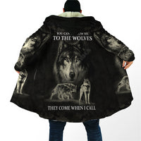 Hooded Cloak coat Dragon&Wolf Fleece Warm - bargainwarehouse2018.com