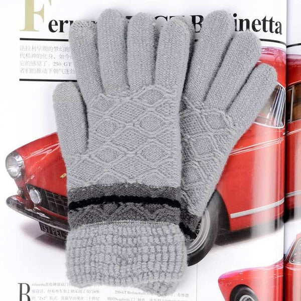 Touch Screen Knit Warm Glove Thick Wrist Driving - bargainwarehouse2018.com