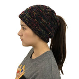 Ponytail Beanie Winter Crochet - bargainwarehouse2018.com