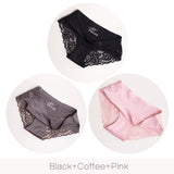 Sexy Lace Panties Seamless Women Underwear Nylon Silk Briefs Intimates Bikini Cotton Lingerie Amazing Briefs DULASI 3 pcs set - bargainwarehouse2018.com