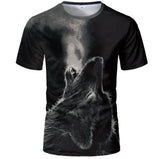 Wolf 3D Short Sleeve T-shirt - bargainwarehouse2018.com