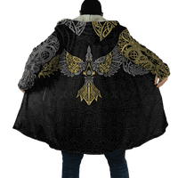 Viking hooded Cloak Ravens of Midgard Hooded PF39 - bargainwarehouse2018.com